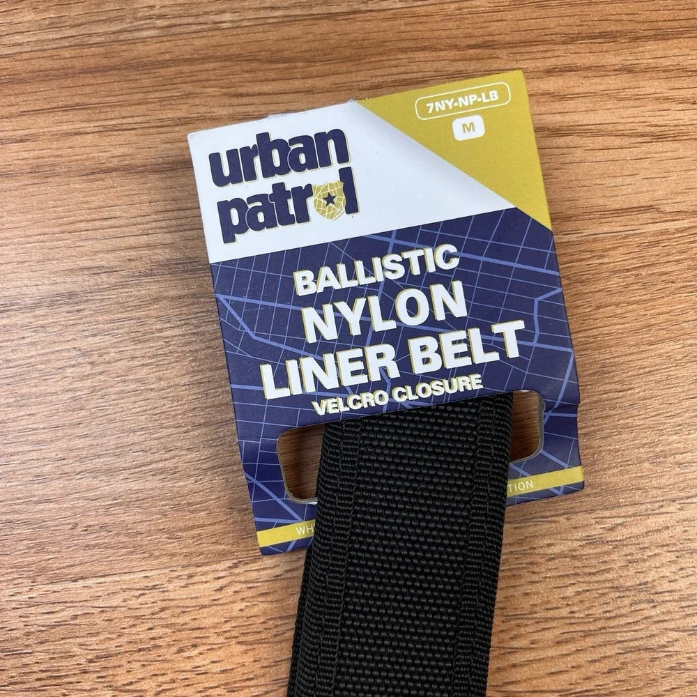 Urban Patrol Ballistic Nylon Liner Belt Size Medium 34-36‎ Black Hook n Loop NEW